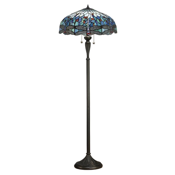 Dragonfly Blue - Tiffany Floor Lamp