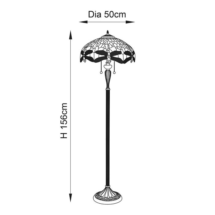 Dragonfly Blue - Tiffany Floor Lamp