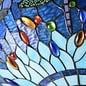 Dragonfly Blue - Tiffany Medium Inverted 3 Light Ceiling Pendant