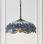 Dragonfly Blue - Tiffany Medium 3 Light Pendant Ceiling Light