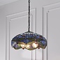 Dragonfly Blue - Tiffany Medium 3 Light Pendant Ceiling Light