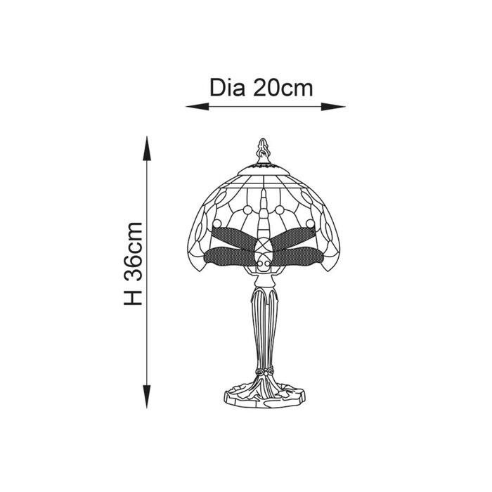 Dragonfly Blue - Tiffany Mini Table Lamp