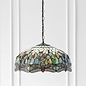 Dragonfly Blue - Tiffany Large 3 Light Pendant Ceiling Light