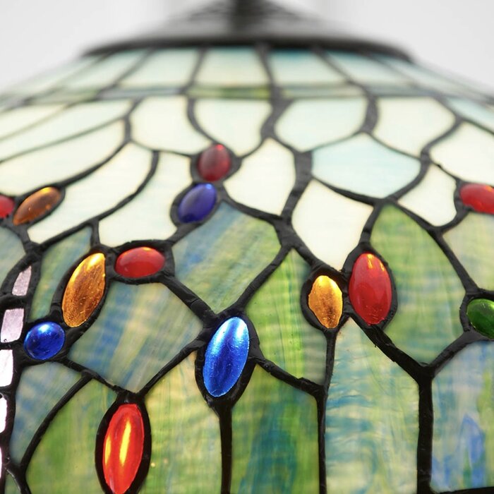 Dragonfly Blue - Tiffany Large 3 Light Pendant Ceiling Light