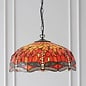 Dragonfly Flame - Tiffany Large 3 Light Pendant Ceiling Light