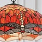 Dragonfly Flame - Tiffany Large 3 Light Pendant Ceiling Light
