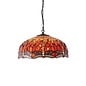 Dragonfly Flame - Tiffany Large 3 Light Pendant Ceiling Light
