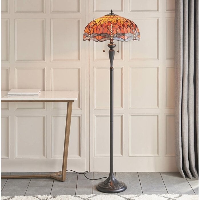Dragonfly Flame - Tiffany Floor Lamp