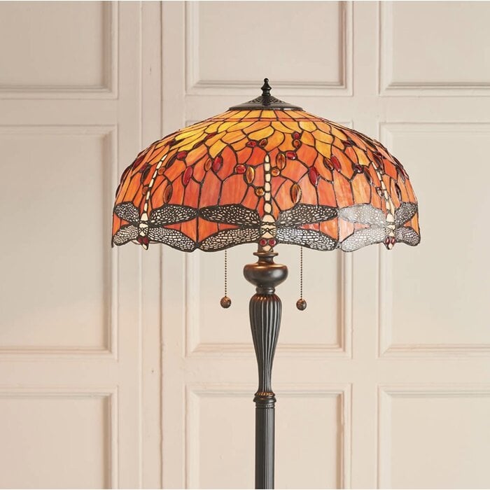 Dragonfly Flame - Tiffany Floor Lamp