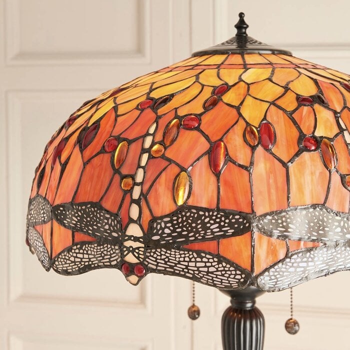 Dragonfly Flame - Tiffany Floor Lamp