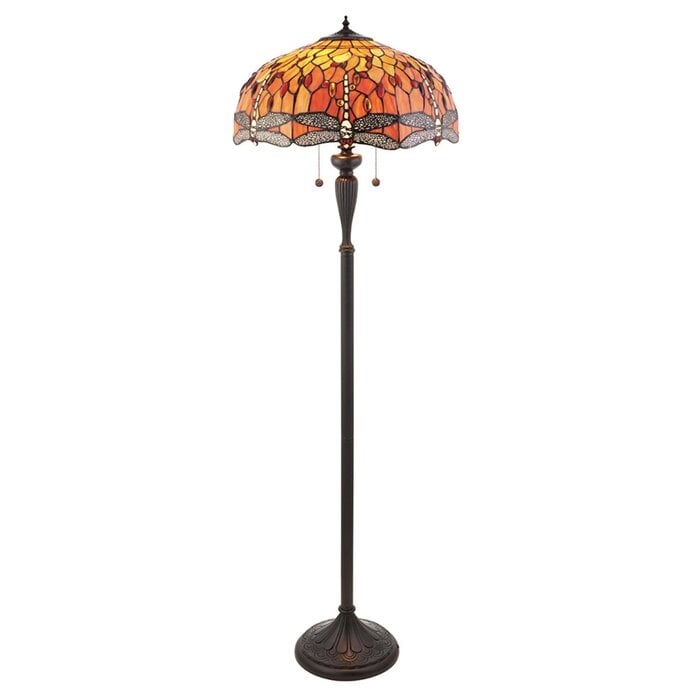 Dragonfly Flame - Tiffany Floor Lamp