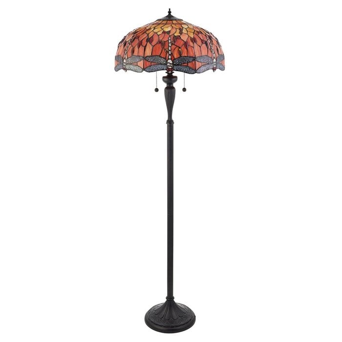 Dragonfly Flame - Tiffany Floor Lamp