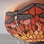 Dragonfly Flame - Tiffany 2 Light Flush Ceiling Light