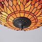 Dragonfly Flame - Tiffany 2 Light Flush Ceiling Light