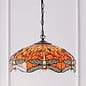 Dragonfly Flame - Tiffany Medium 3 Light Pendant Ceiling Light