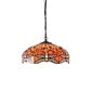 Dragonfly Flame - Tiffany Medium 3 Light Pendant Ceiling Light