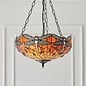 Dragonfly Flame - Tiffany Medium Inverted 3 Light Ceiling Pendant