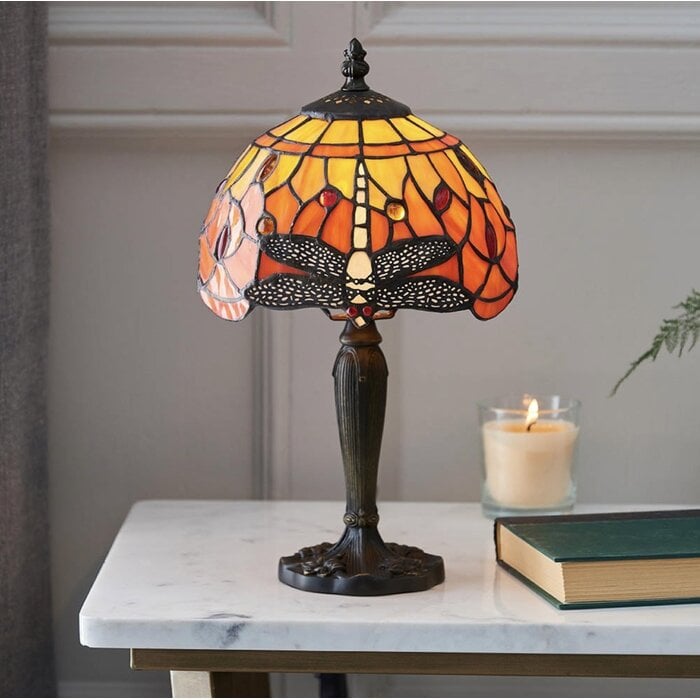Dragonfly Flame - Tiffany Mini Table Lamp