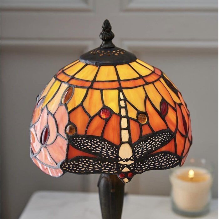 Dragonfly Flame - Tiffany Mini Table Lamp