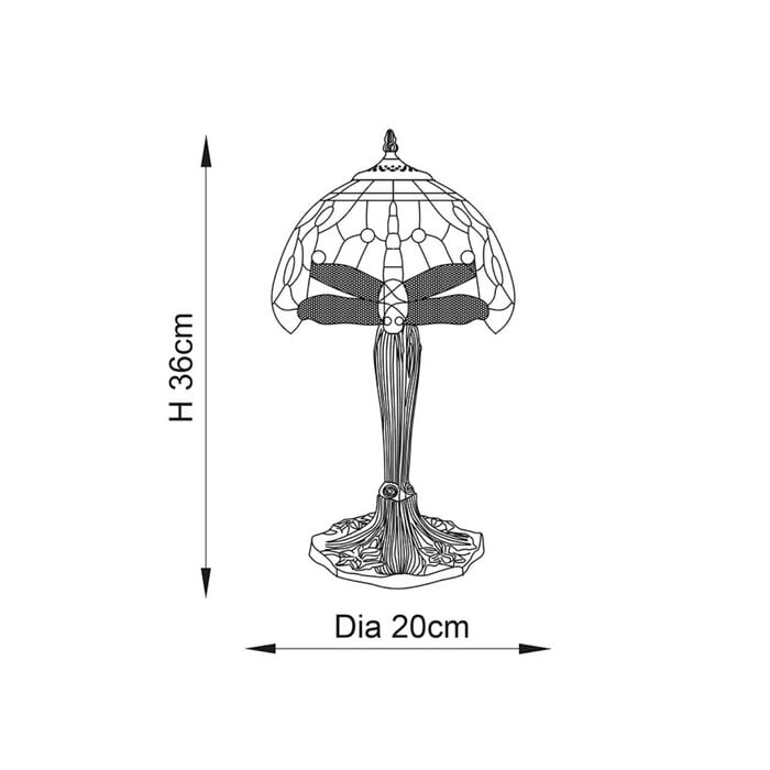 Dragonfly Flame - Tiffany Mini Table Lamp