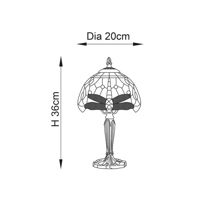 Dragonfly Blue - Tiffany Mini Table Lamp