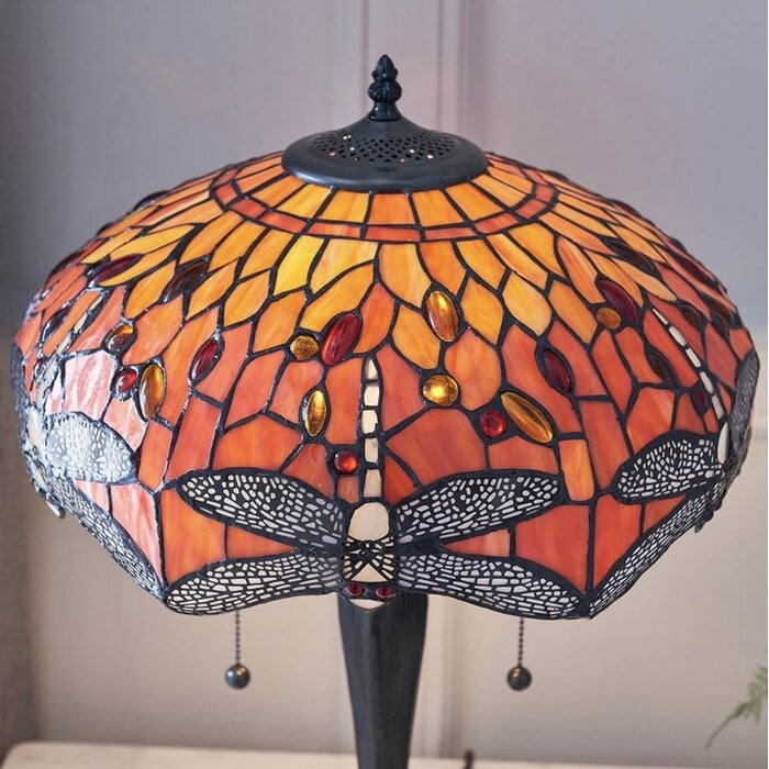 Dragonfly Flame - Tiffany Medium Table Lamp