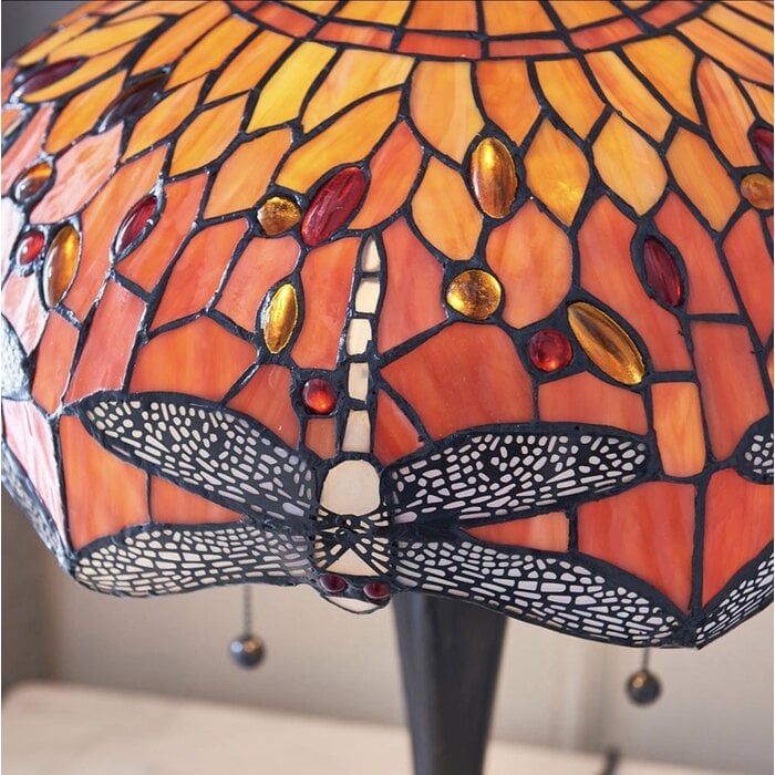 Dragonfly Flame - Tiffany Medium Table Lamp