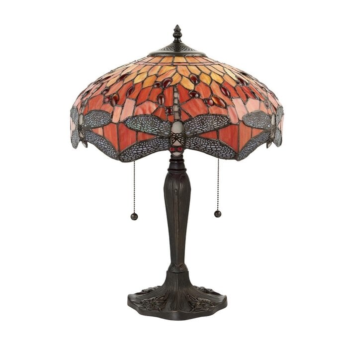 Dragonfly Flame - Tiffany Medium Table Lamp