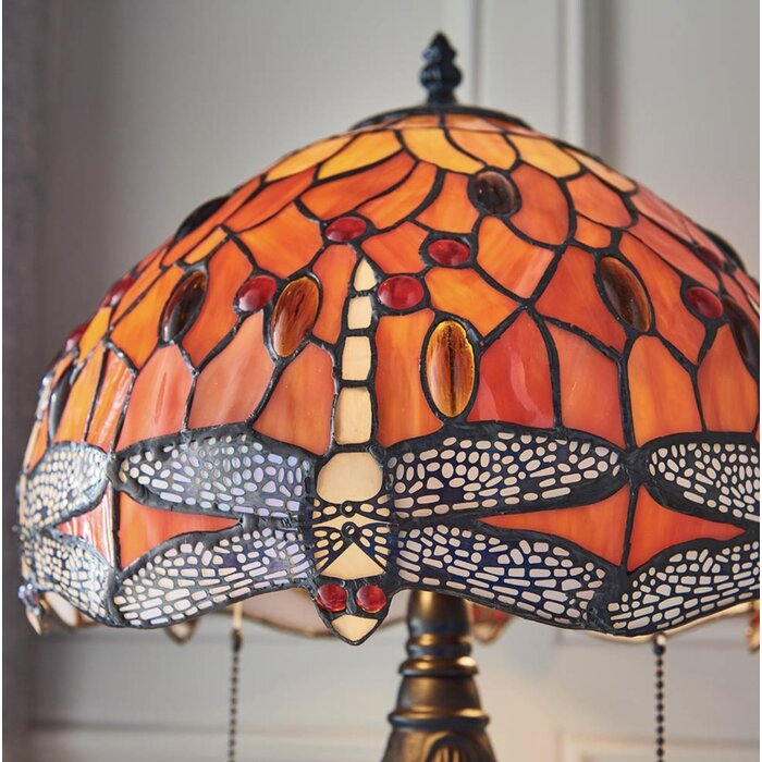 Dragonfly Flame - Tiffany Small Table Lamp
