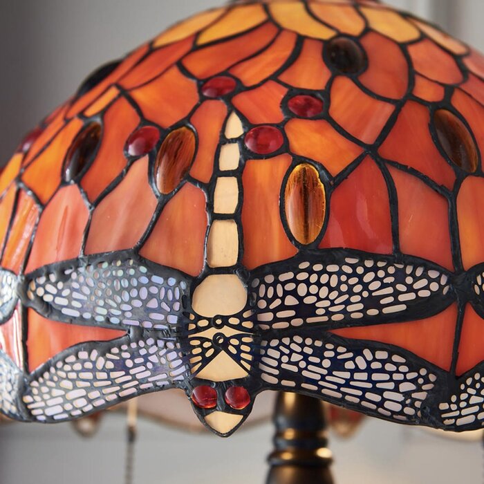 Dragonfly Flame - Tiffany Small Table Lamp