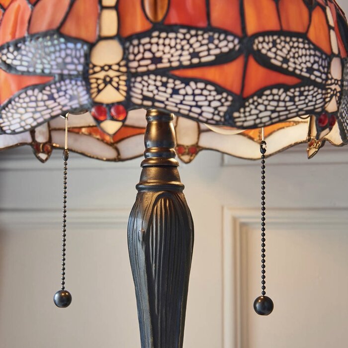 Dragonfly Flame - Tiffany Small Table Lamp