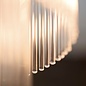 Delano - Art Deco Glass Rod Flush Ceiling Light - Antique Brass