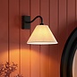 Ashwicke - Wall Light - Black with Tapered Faux Linen Shade