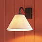 Ashwicke - Wall Light - Black with Tapered Faux Linen Shade