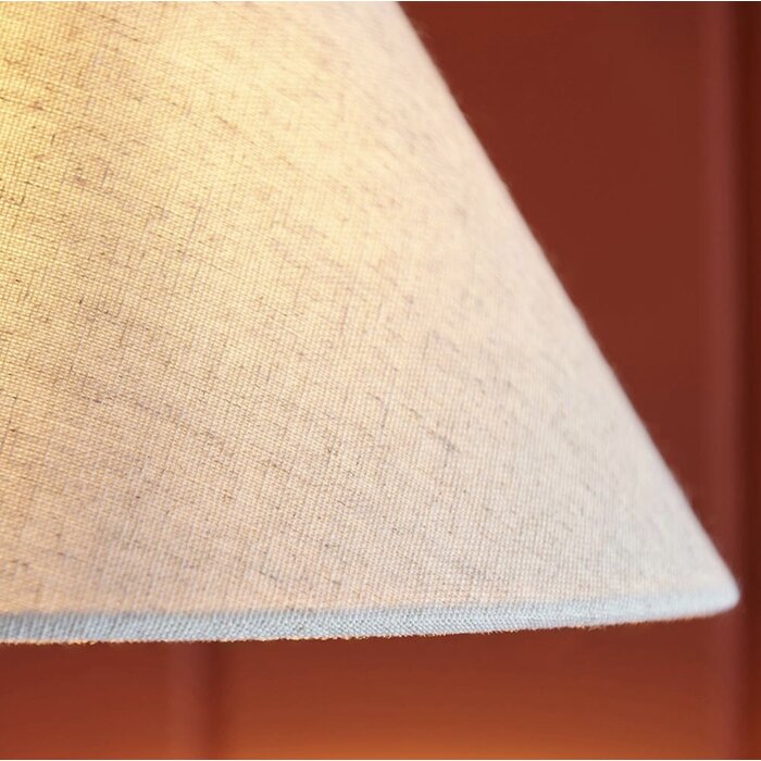 Ashwicke - Wall Light - Black with Tapered Faux Linen Shade