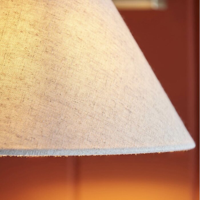 Ashwicke - Wall Light - Antique Brass with Tapered Faux Linen Shade