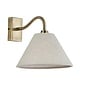 Ashwicke - Wall Light - Antique Brass with Tapered Faux Linen Shade