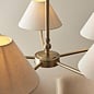 Ashwicke  - 5  Light Ceiling Pendant - Antique Brass with Fabric Shades