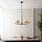 Ashwicke  - 5  Light Ceiling Pendant - Matt Black with Fabric Shades