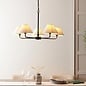 Ashwicke  - 5  Light Ceiling Pendant - Matt Black with Fabric Shades