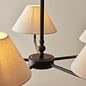 Ashwicke  - 5  Light Ceiling Pendant - Matt Black with Fabric Shades