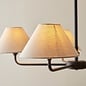 Ashwicke  - 5  Light Ceiling Pendant - Matt Black with Fabric Shades