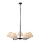Ashwicke  - 5  Light Ceiling Pendant - Matt Black with Fabric Shades