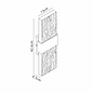 Troy - Large Up and Down Wall Light - Satin Gold with Ripple Wave Glass