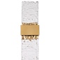 Troy - Large Up and Down Wall Light - Satin Gold with Ripple Wave Glass