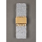 Troy - Large Up and Down Wall Light - Satin Gold with Ripple Wave Glass