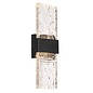Troy - Large Up and Down Wall Light - Black with Ripple Wave Glass