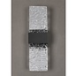 Troy - Large Up and Down Wall Light - Black with Ripple Wave Glass