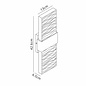 Troy - Large Up and Down Wall Light - Black with Ripple Wave Glass