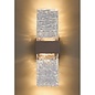 Troy - Large Up and Down Wall Light - Cacao with Ripple Wave Glass
